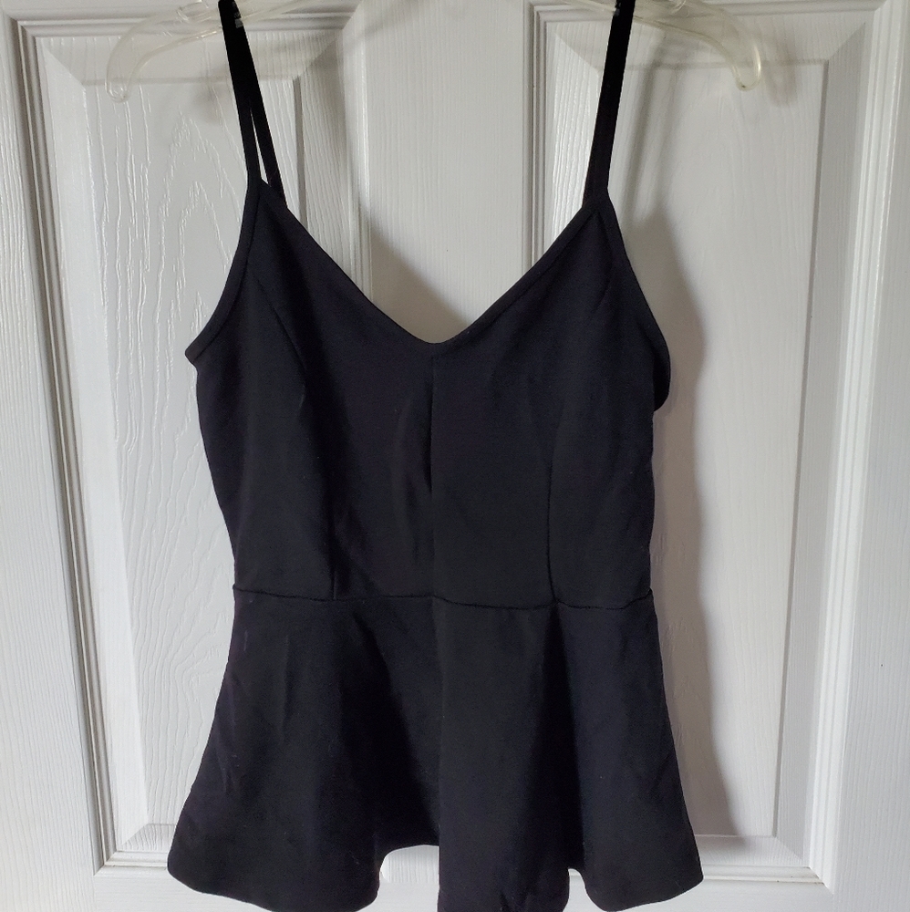 Black Peplum Top